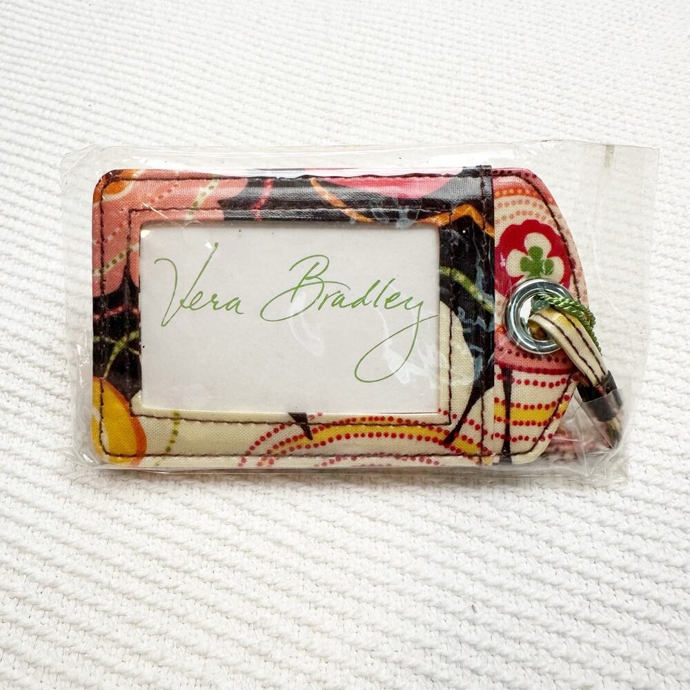 Vera Bradley Cotton Luggage Travel Accessories ID Tag